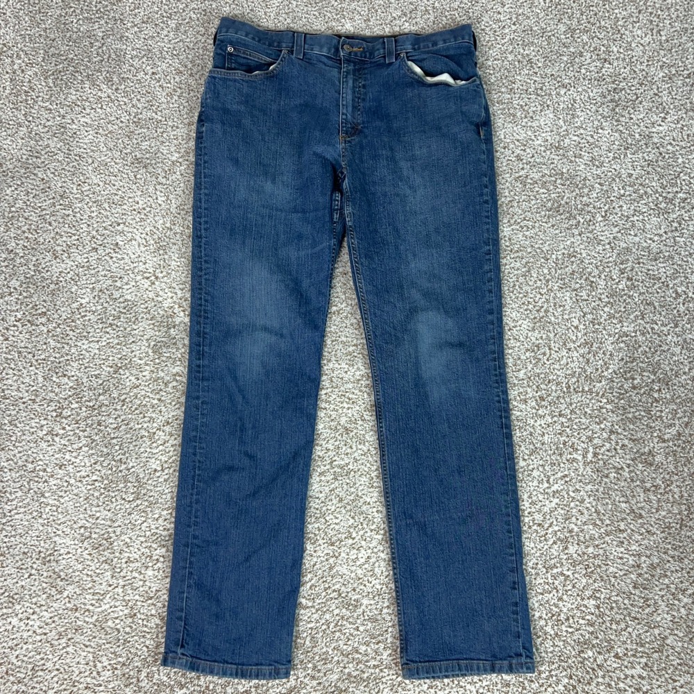 Duluth Trading Jeans Men 36x34 Blue Casual Stretch Denim Workwear Casual Basic